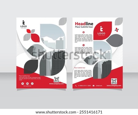 Vector red and black abstract business flyer editable template Templatedesign for Brochure, Annual Report, Magazine, Poster, Corporate Presentation, Portfolio, Flyer, infographic, layout modern