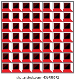 vector red and black cubes background pattern design