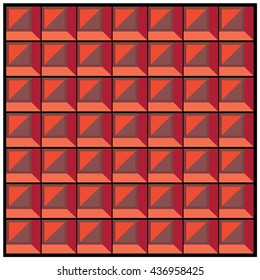 vector red and black cubes background pattern design