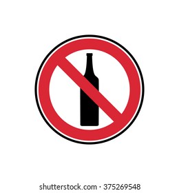 vector red and black prohibited symbol do not drink isolated on white background svg