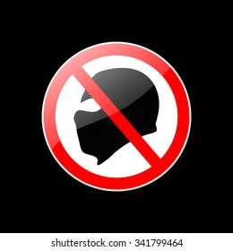 vector red and black stop terror sign isolated