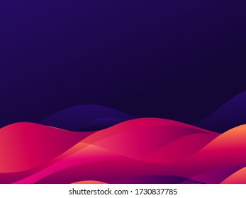 Fondo de oscilación abstracto de onda negra vectorial. Línea de color de pancarta de ondas onduladas para banner web. 