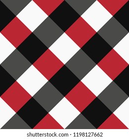 vector red black and white tartan plaid pattern for background