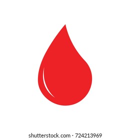 Vector red blood drop