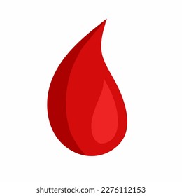 Vektor rotes Blut, ein Tropfen rotem Blut, Bluttropfen 