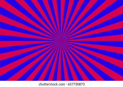 Vector red blue background of rays