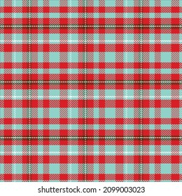 Vector red and blue checkered plaid pattern