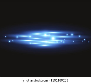 Vector red and blue special effect. Luminous stripes on a transparent background. Beautiful glow glow and spark.particle motion
