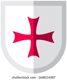 Vector of Red Bolnisi Cross on a Shield