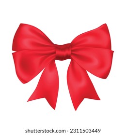 Vector Red bow.Gift bow. Ai