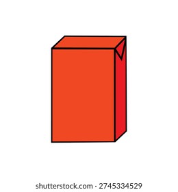 vector red box with blank cover