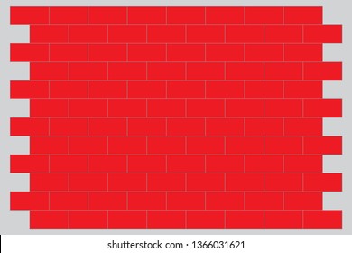 Vector Red Brick texture wallpaper - Vector