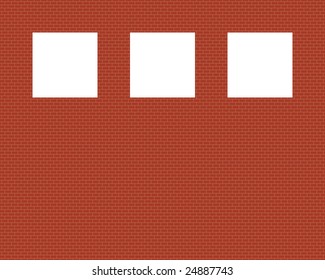 Ilustración de pared de ladrillo rojo vectorial