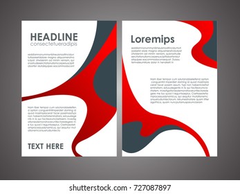 Vector red brochure Flyer design Layout template, size A4