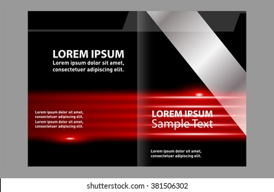 Vector red brochure template design 