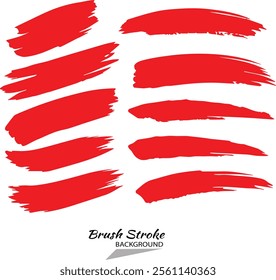 Vector red brush strokes eps