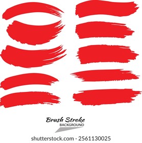 Vector red brush strokes jpg