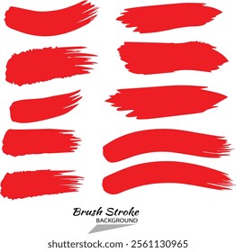 Vector red brush strokes jpg