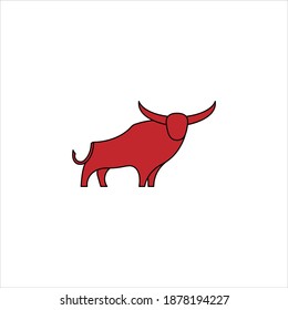 Vector red bull logo minimalism
