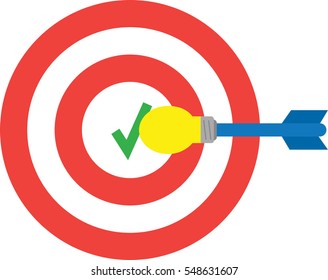 Vector Red Bullseye Check Mark Blue Stock Vector (Royalty Free) 545812900