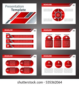 vector red business blue presentation template slides background design