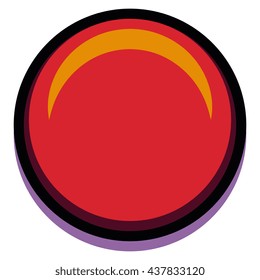 Vector Red Button Isolated On White Background