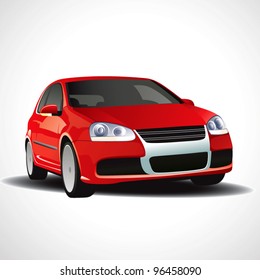 Vector red car