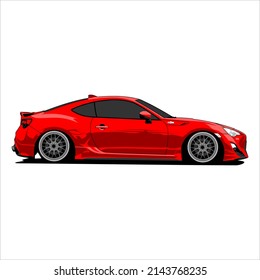 vector of red car, good for design reference
