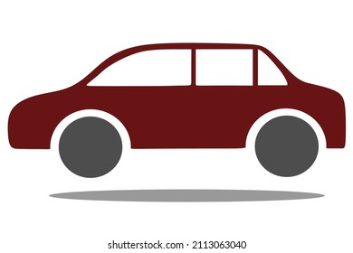 Icono de coche rojo vector, mejor para las imágenes de decoración