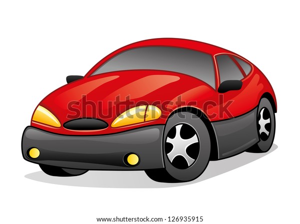 Vector Red Car Isolated Stock Vector (Royalty Free) 126935915