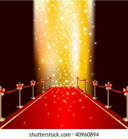 Vector red carpet