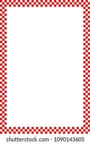 Vector red checkered frame
