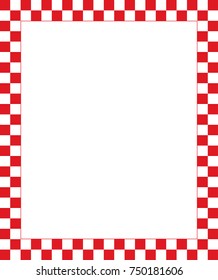 Vector Red Checkered Frame