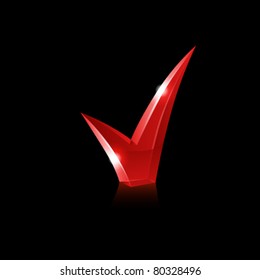 Vector red checkmark