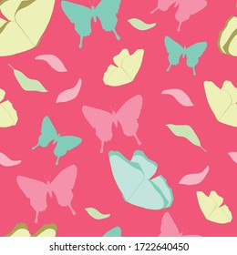 Vector red cherry blossom seamless pattern background. Perfect for fabric, scrapbooking, and wallpaper projects