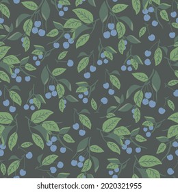 Vector red cherry tree leaf illustration seamless repeat pattern home decor print fashion fabric and textile graphic resource digital artwork