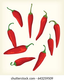 vector red chili
