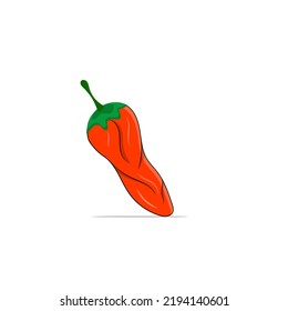 Vector de chili roja, paprica 
