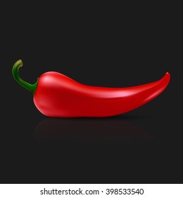 Vector red chilli pepper