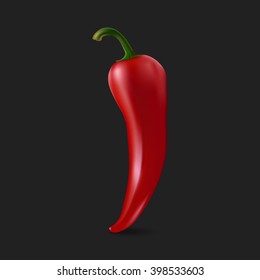 Vector red chilli pepper