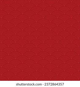 Vector red chinese pattern oriental background.