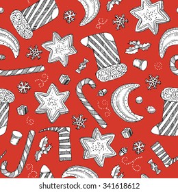 Vector red Christmas background
