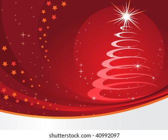 Vector red christmas background