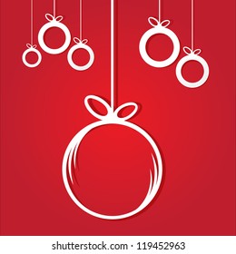 vector red christmas background. cut paper design