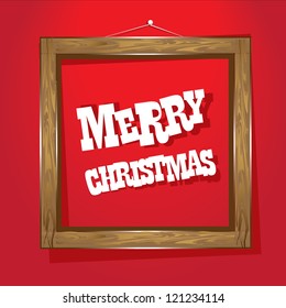 vector red christmas background. cut paper design . xmas card