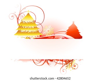 vector red christmas background with space for text