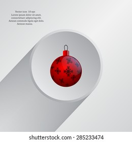 Vector of red Christmas ball