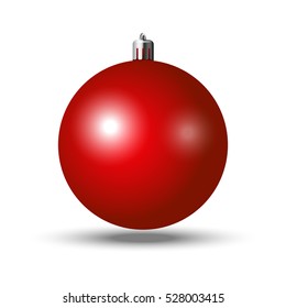 Vector red Christmas ball