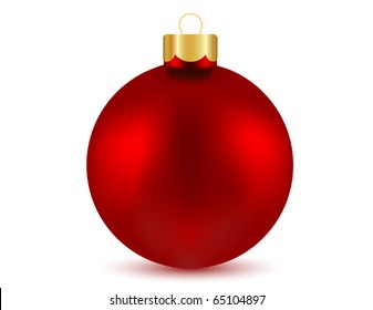 Vector Of Red Christmas Ball