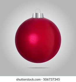 Vector Red Christmas Bauble